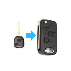 CARCASA TOYOTA 2 BOTONES CONVERTIBLE TOY43