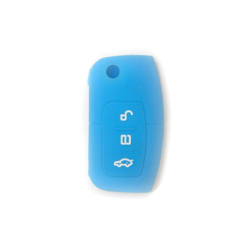 FUNDA MANDO PLEG. FORD AZUL CLARO 3 BOTONES