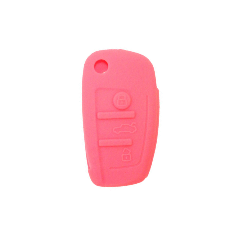 FUNDA MANDO AUDI ROSA 3 BOTONES