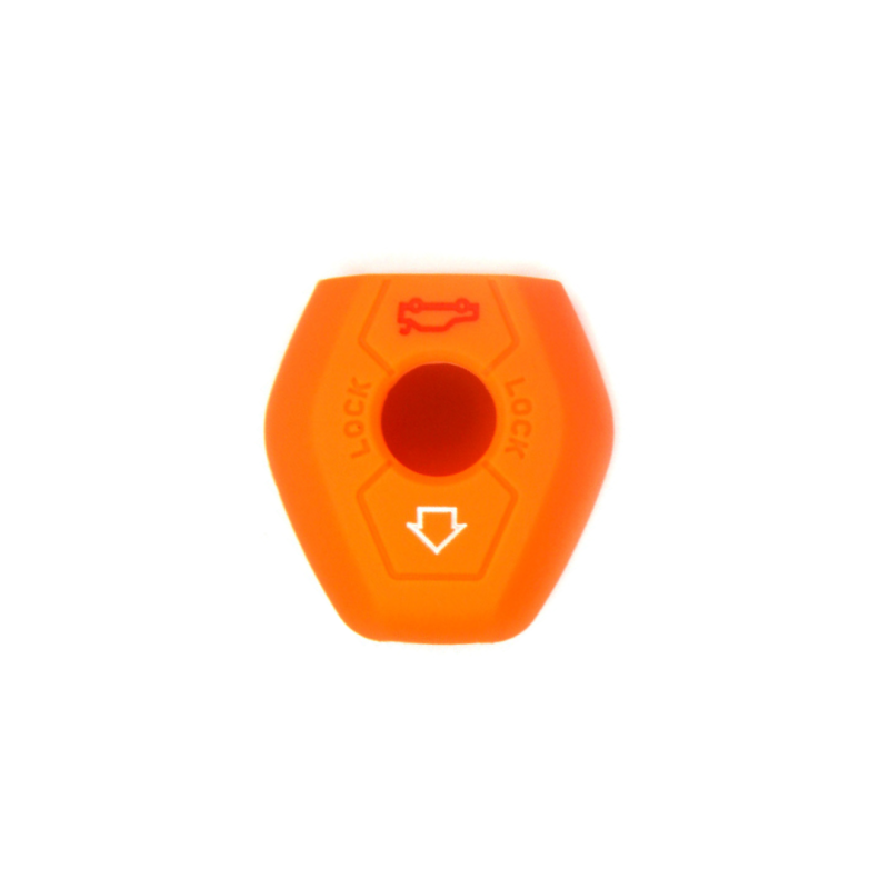 FUNDA MANDO FIJO BMW NARANJA 3 BOTONES