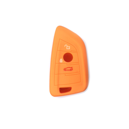 FUNDA MANDO BMW NARANJA 3  BOTONES