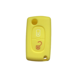 FUNDA MANDO CITROEN/PEUGEOT AMARILLO 2 BOTONES