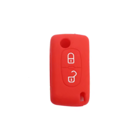 FUNDA MANDO CITROEN/PEUGEOT ROJO 2 BOTONES