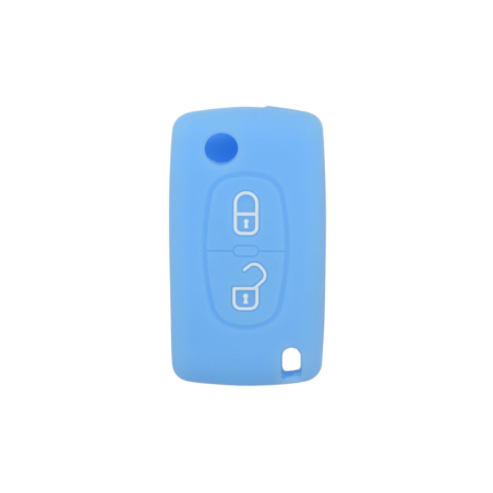 FUNDA MANDO CITROEN/PEUGEOT AZUL 2 BOTONES