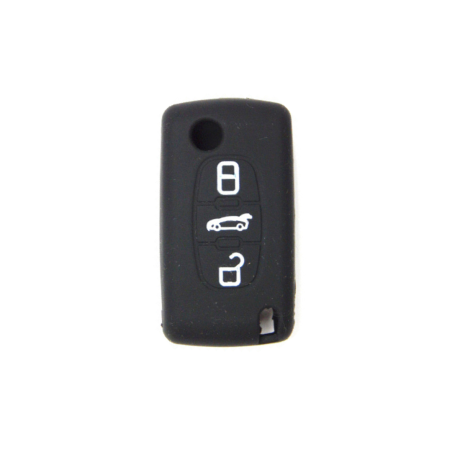 FUNDA MANDO CITROEN/PEUGEOT NEGRO 3 BOTONES