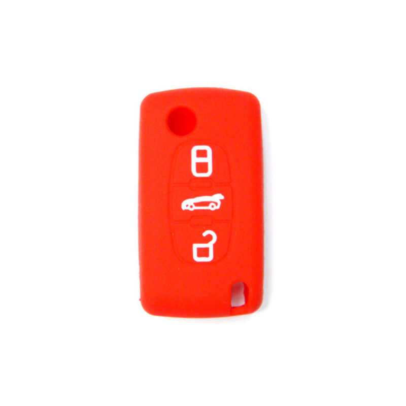 FUNDA MANDO CITROEN/PEUGEOT ROJO 3 BOTONES