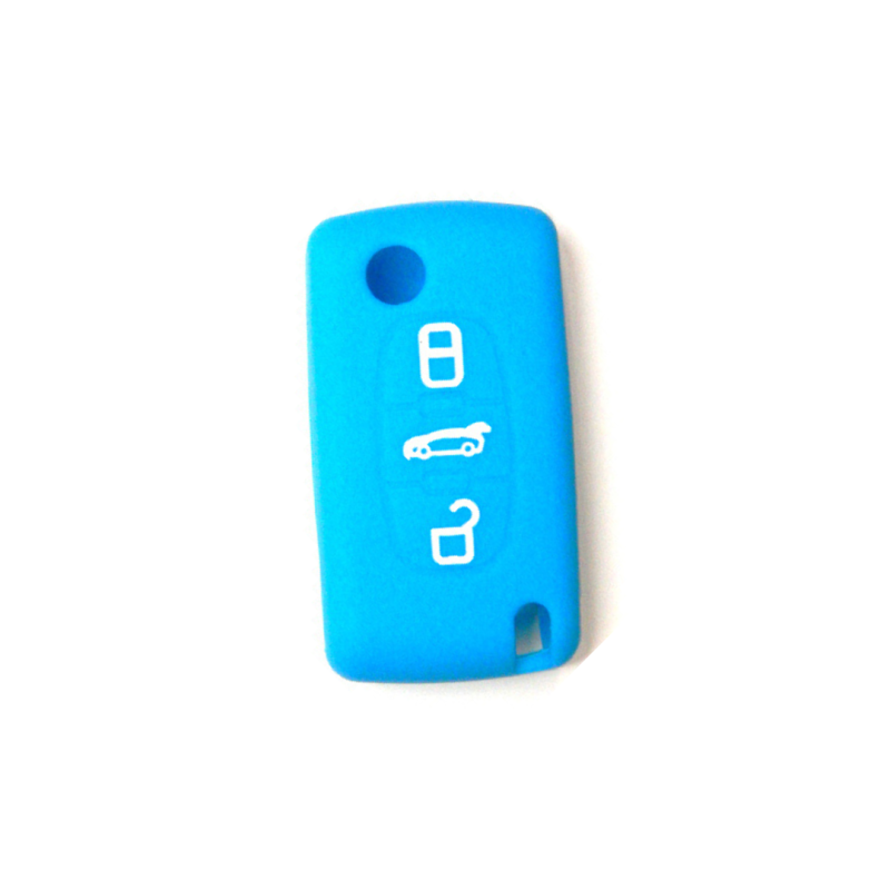 FUNDA MANDO CITROEN/PEUGEOT AZUL 3 BOTONES