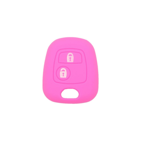 FUNDA MANDO FIJO CITROEN/PEUGEOT ROSA 2 BOTONES