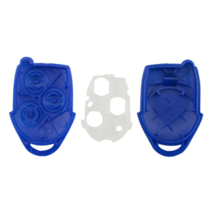 CARCASA MANDO FIJO FORD 3 BOTONES AZUL