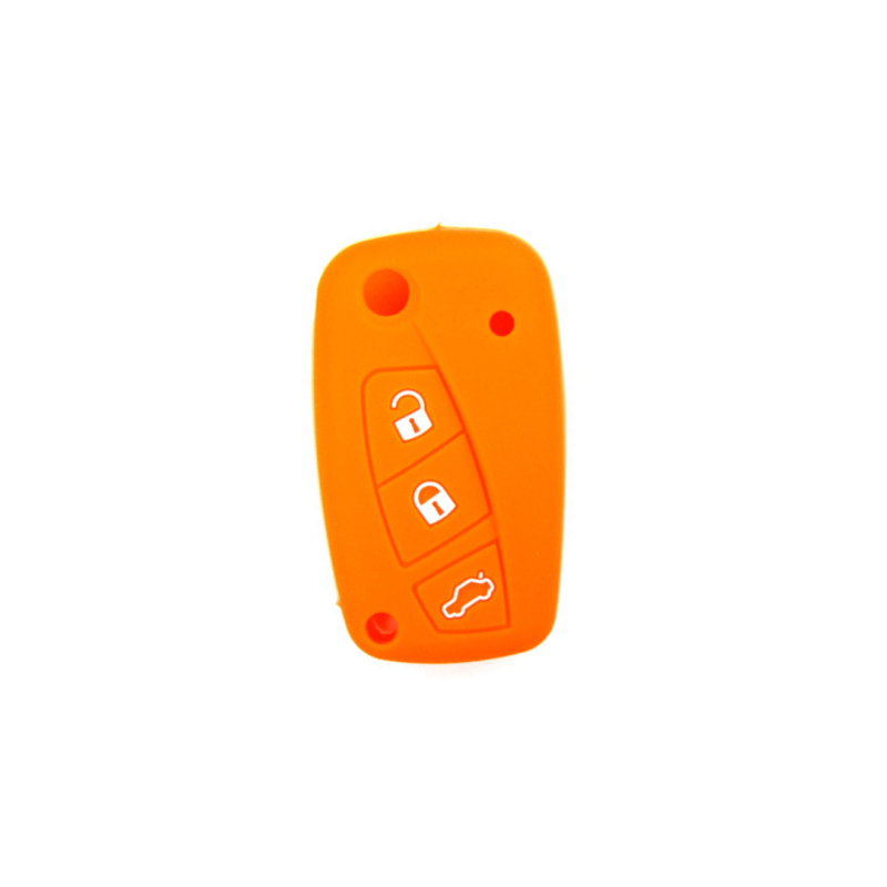 FUNDA MANDO  FIAT/PSA NARANJA 3 BOTONES