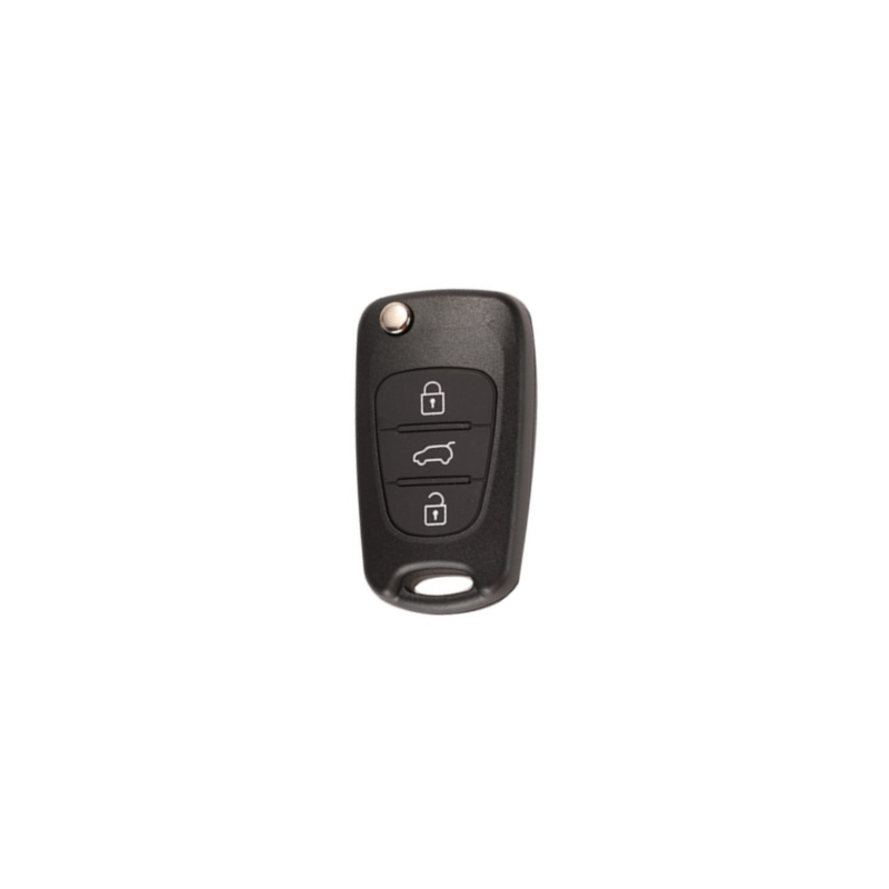 CARCASA HYUNDAI PLEGABLE 3 BOTONES NEGRA HYN14