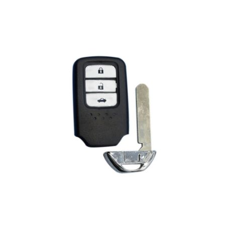 CARCASA TELEMANDO KEYLESS CROMADO HONDA 3 BOTONES