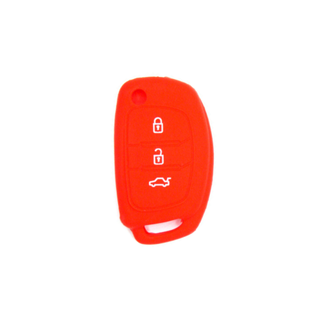 FUNDA MANDO HYUNDAI/KIA ROJO 3 BOTONES