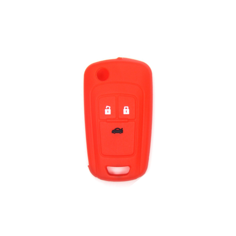FUNDA MANDO PLEG OPEL ROJO 3  BOTONES