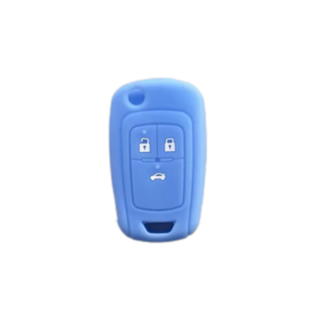 FUNDA MANDO PLEG OPEL AZUL CLARO  3 BOTONES