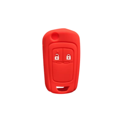 FUNDA MANDO PLEG OPEL ROJO  2 BOTONES