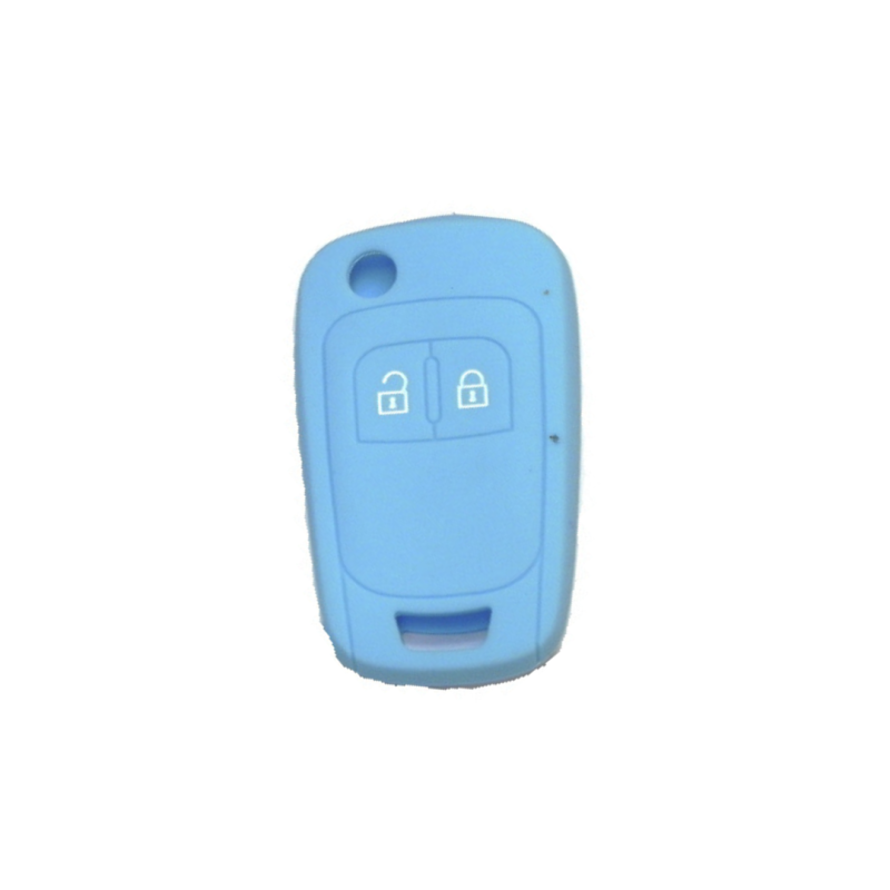 FUNDA MANDO PLEG OPEL AZUL CLARO  2 BOTONES