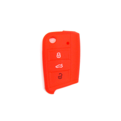 FUNDA MANDO VW-SEAT-SKODA ROJO 3 BOTONES
