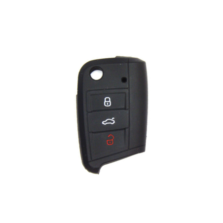 FUNDA MANDO VW-SEAT-SKODA NEGRO 3 BOTONES