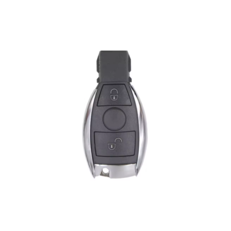 CARCASA MANDO MERCEDES KEYLESS 2 BOTONES CROMADA