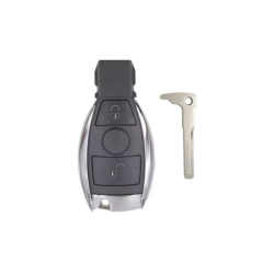 CARCASA MANDO MERCEDES KEYLESS 2 BOTONES CROMADA