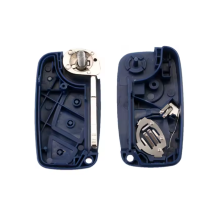 CARCASA MANDO PLEG FIAT  2 BOT PILA TAPA   AZUL