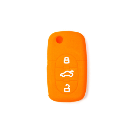 FUNDA MANDO AUDI NARANJA 3 BOTONES